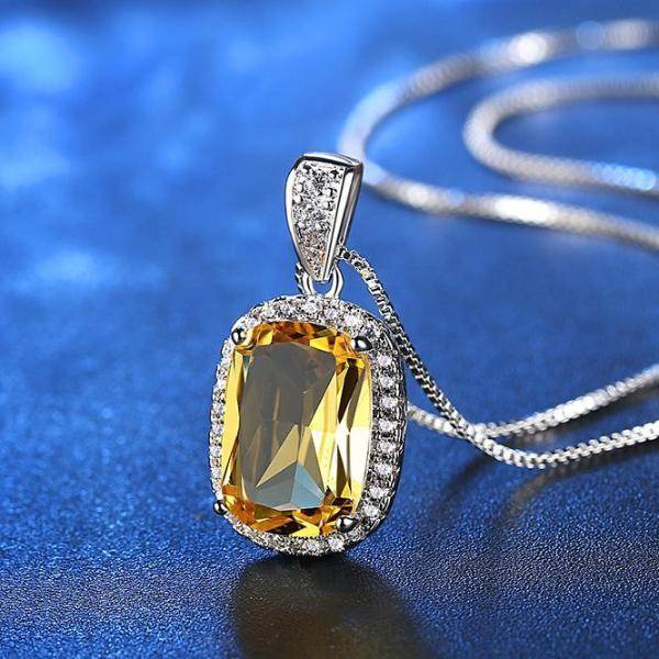 Golden Glow Austrian Crystal Halo Necklace