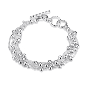 Roly Beads Sterling Silver Toggle Bracelet