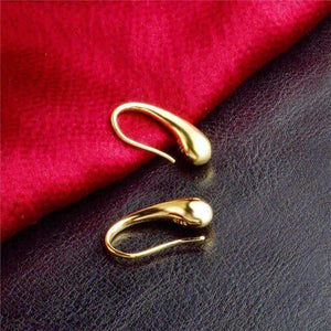Chic Tear Drop Silver or Gold Hook Earrings