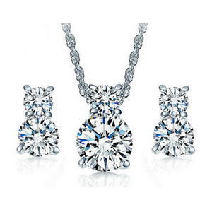 Wish Upon A Star Crystal Necklace and Earrings Set