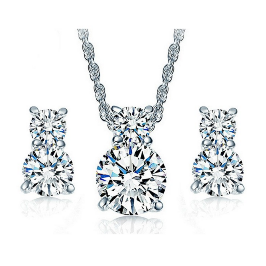 Wish Upon A Star Crystal Necklace and Earrings Set