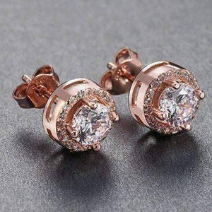 Enchanted Halo Top Austrian Crystal Stud Earrings
