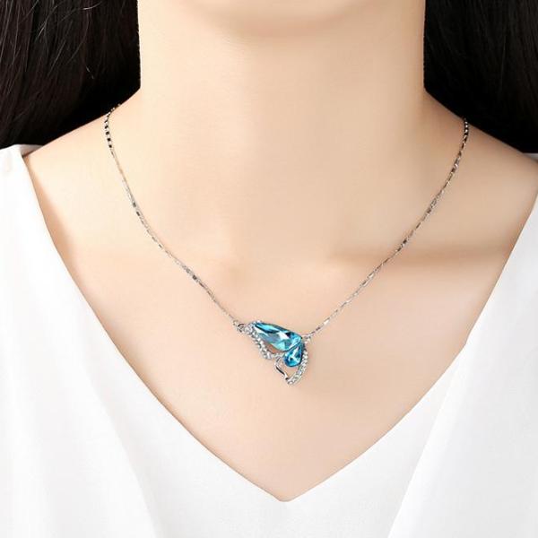 Wondrous Wings Crystal Butterfly Necklace