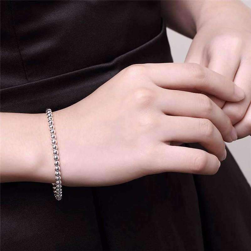 Delicate Beads Sterling Silver Bracelet