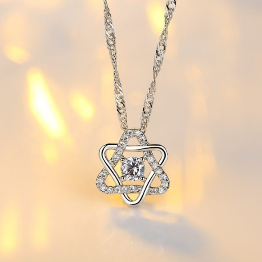 Delicate Star of David CZ Necklace