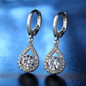 Falling Raindrops CZ Earrings