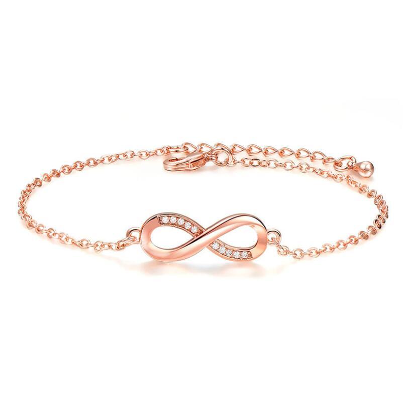 CZ Accented Infinity Symbol Bracelet