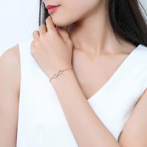 CZ Accented Infinity Symbol Bracelet