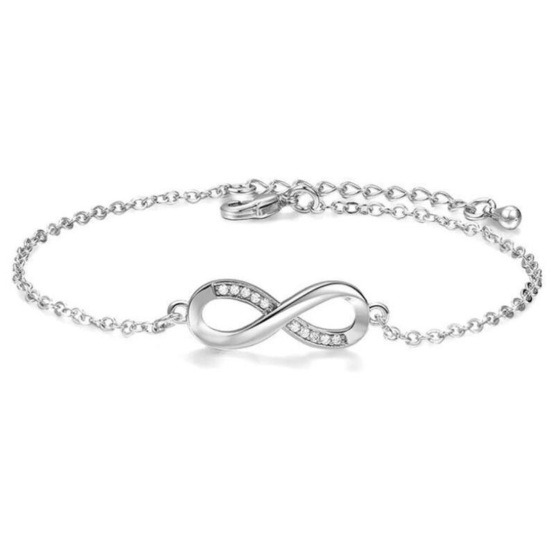 CZ Accented Infinity Symbol Bracelet