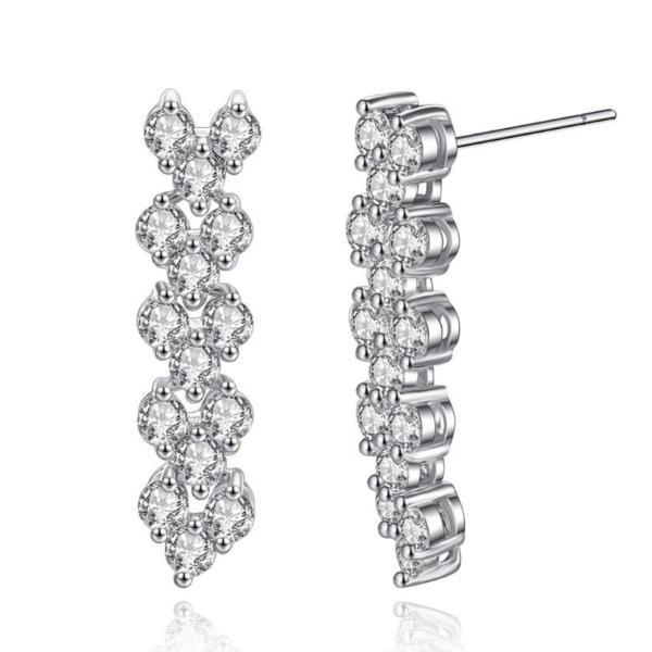 Mosaic Swiss CZ Diamond Earrings