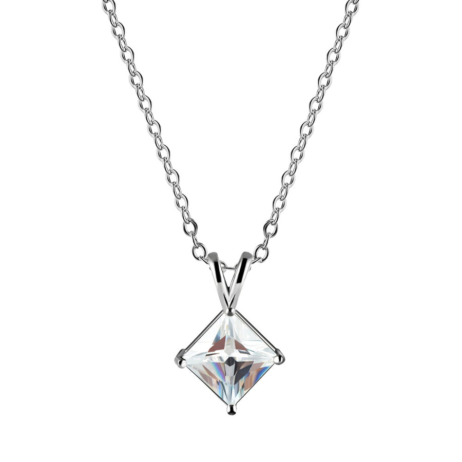 Princess Pair Austrian Crystal Matching Necklace and Earrings Set