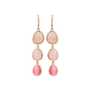 Shades Graduated Dangling Crystal Lever Back Earrings