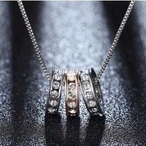 Circles of Sparkles CZ Diamond Necklace