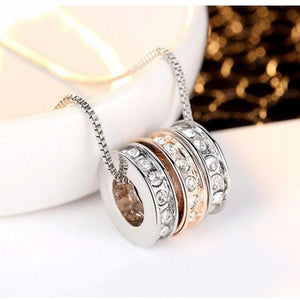 Circles of Sparkles CZ Diamond Necklace
