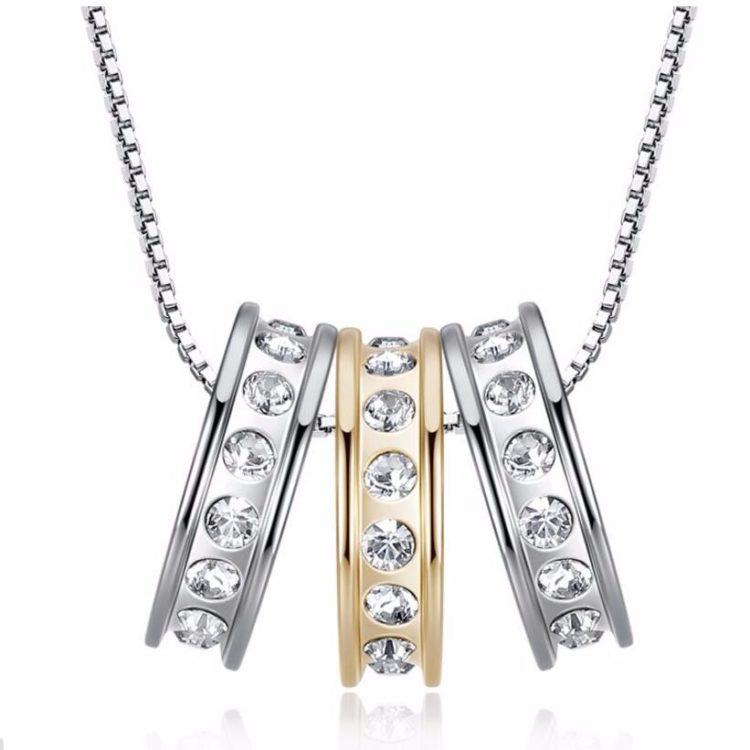 Circles of Sparkles CZ Diamond Necklace
