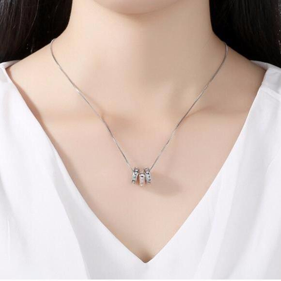 Circles of Sparkles CZ Diamond Necklace