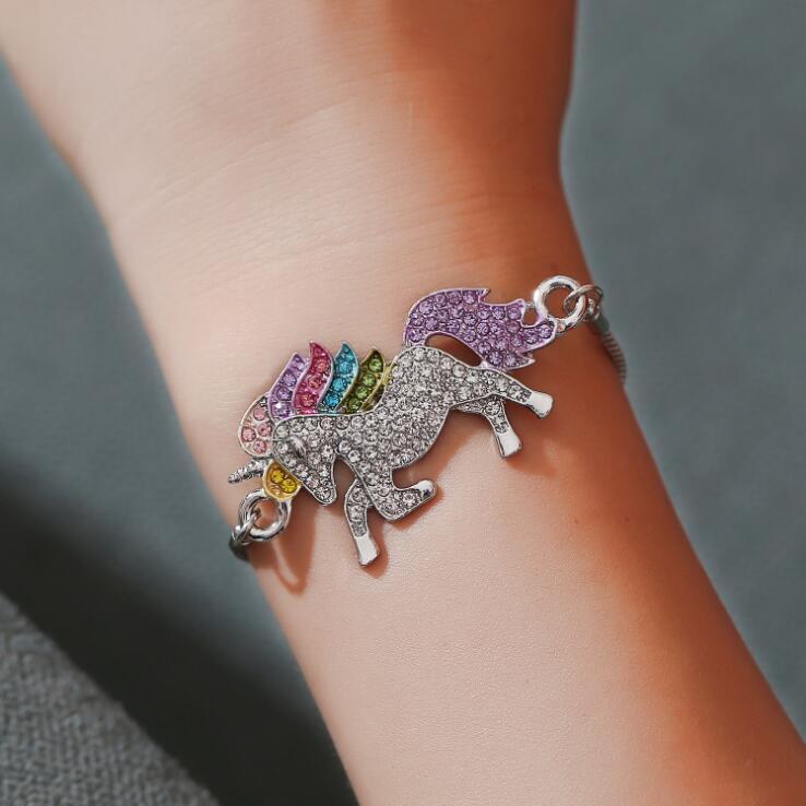 Rainbow Crystal Unicorn bracelet