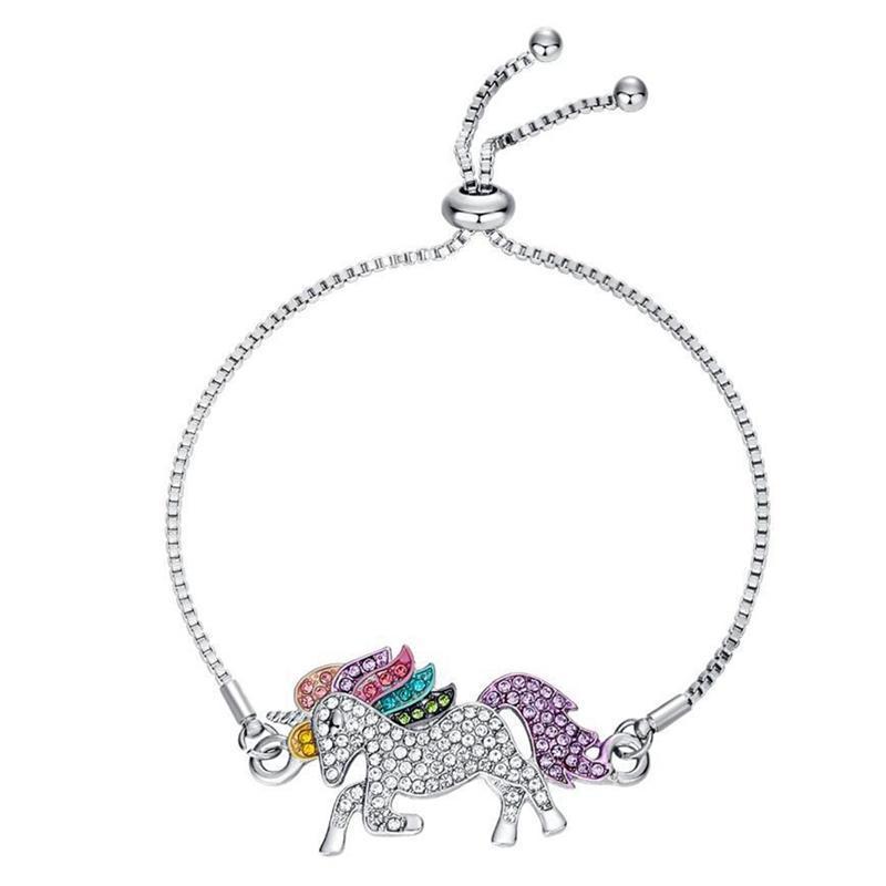Rainbow Crystal Unicorn bracelet