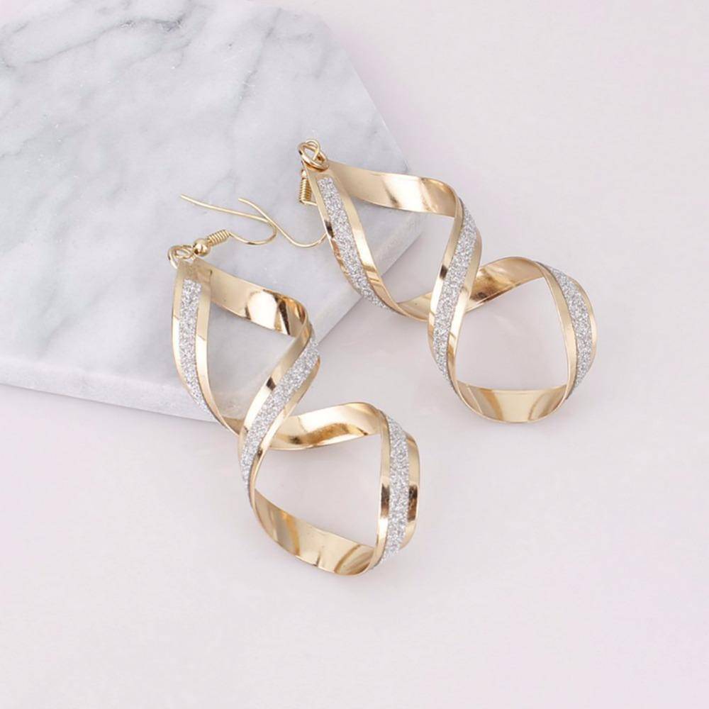 Textured Twirls Spiral Earrings