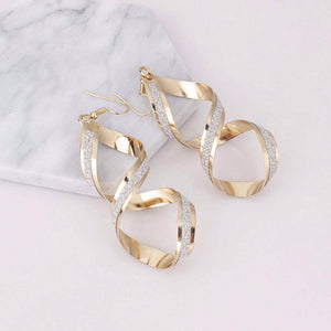 Textured Twirls Spiral Earrings