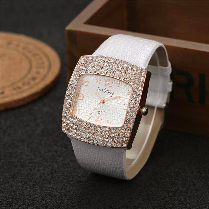 Broadway Square Crystal Watch