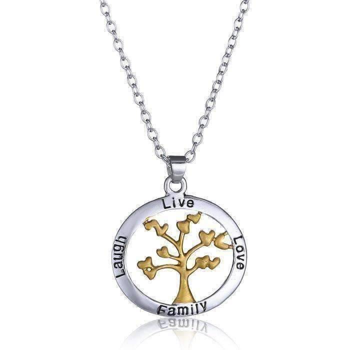 Live Love Laugh Family Tree Necklace