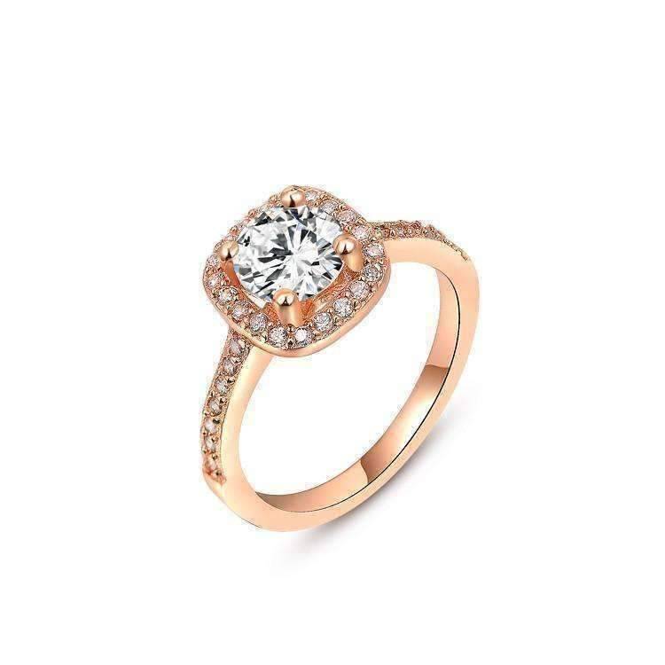 Bella Vita Halo 2 CT Round Austrian Crystal Ring