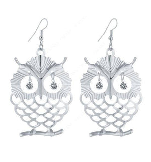 Dangling Owl Earrings