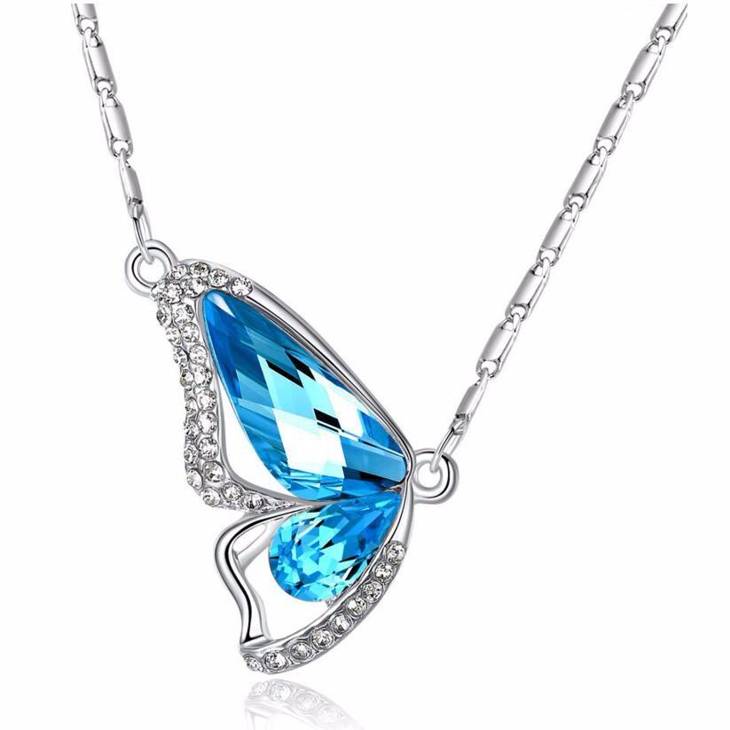 Wondrous Wings Crystal Butterfly Necklace