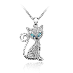 Crystal Kitty Necklace