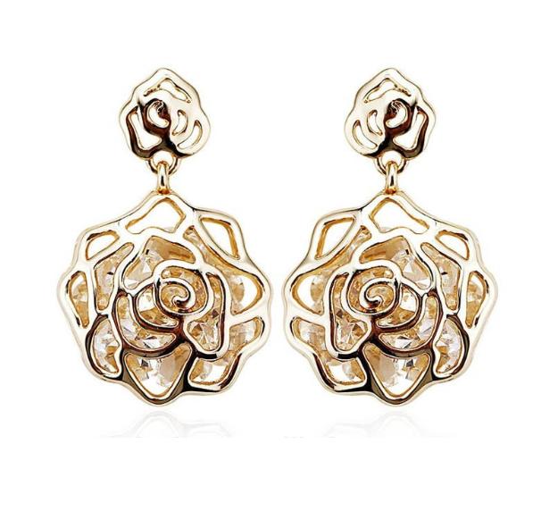 Floating Diamonds Roselet Earrings