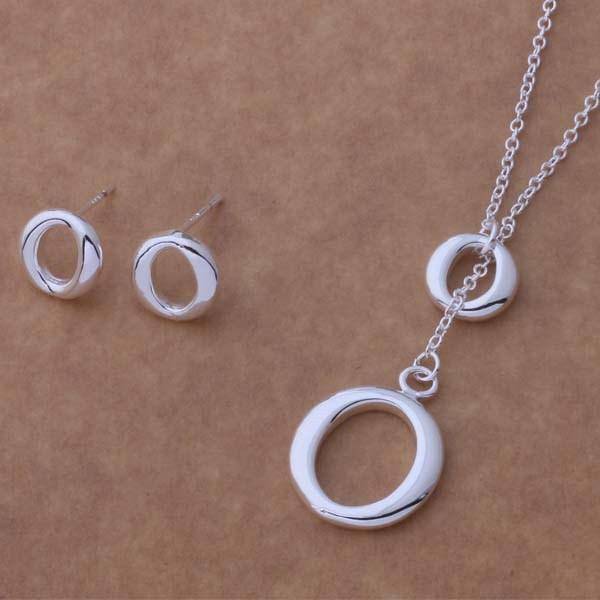 O Yes Sterling Silver Necklace & Earrings Set