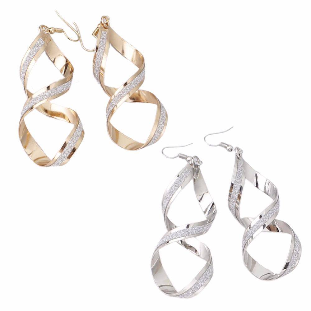 Textured Twirls Spiral Earrings