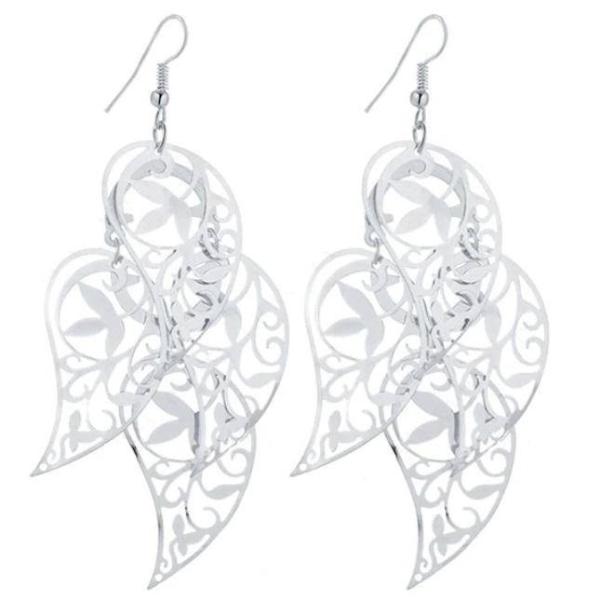 Dangling Tropical Leaves Earrings