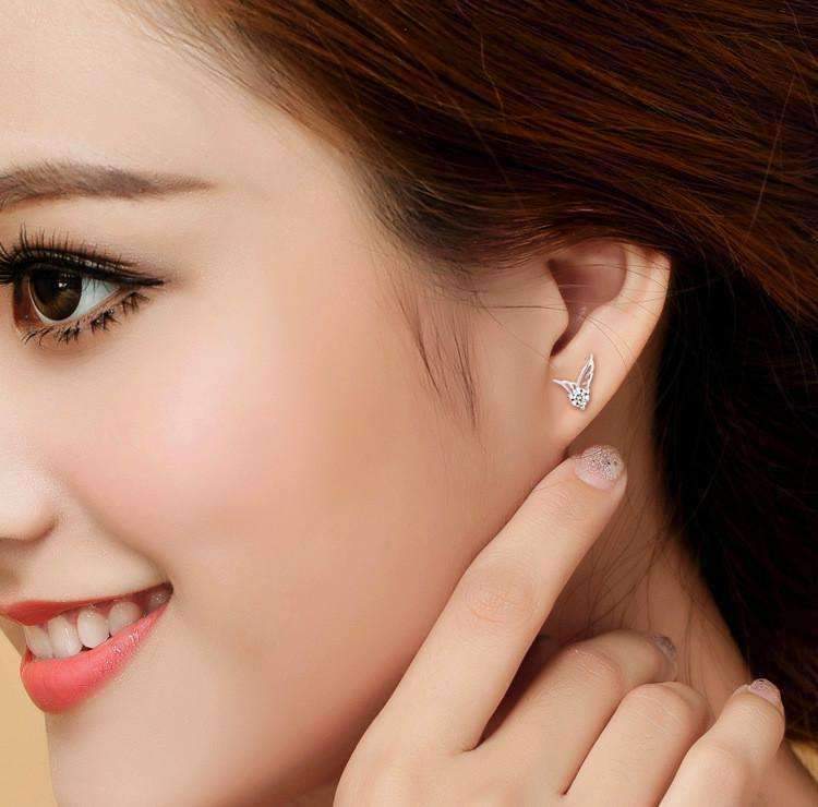 Tiny Wings Austrian Crystal Stud Earrings