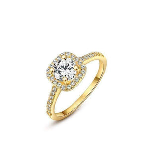Bella Vita Halo 2 CT Round Austrian Crystal Ring