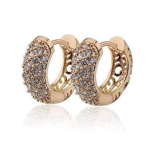Petite Diamond Pave Filigree Hoop Earrings