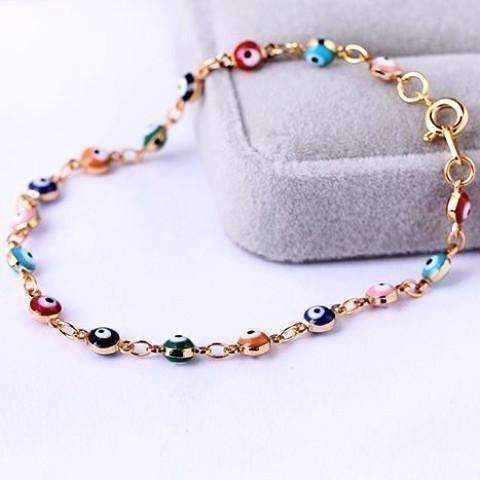 Teeny Tiny 'Evil Eye' Multi-color Bracelet