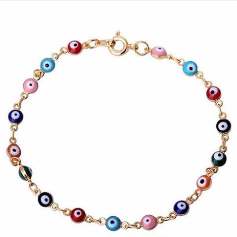 Teeny Tiny 'Evil Eye' Multi-color Bracelet