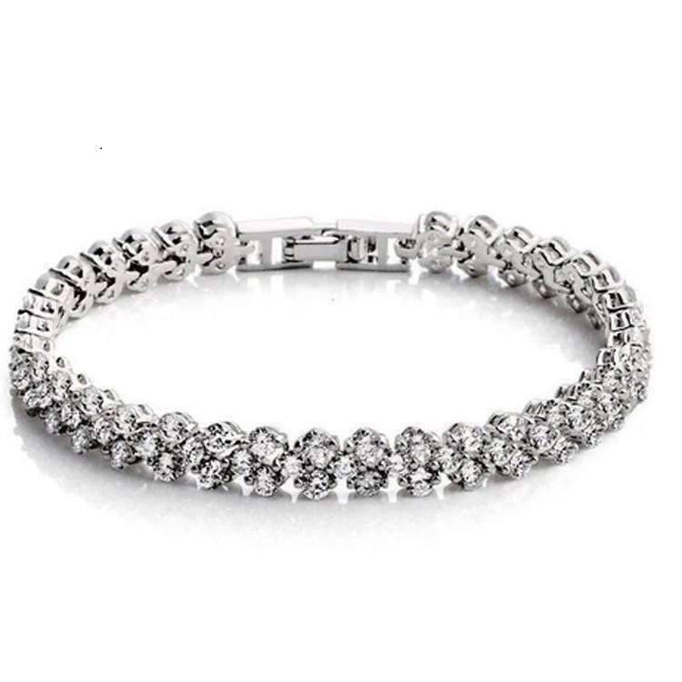 Mosaic 90 Swiss CZ Diamonds Tennis Bracelet