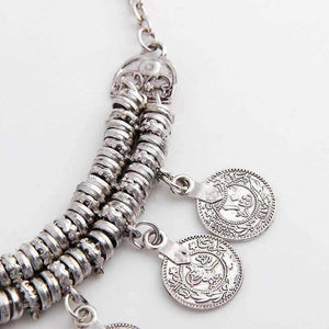 Noble Roman Dangling Coin Bracelet