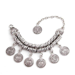 Noble Roman Dangling Coin Bracelet