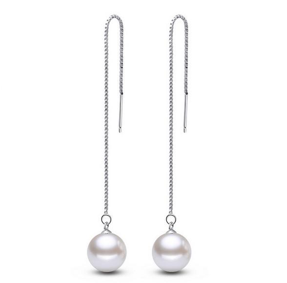 Naked Pearl Thread Earrings