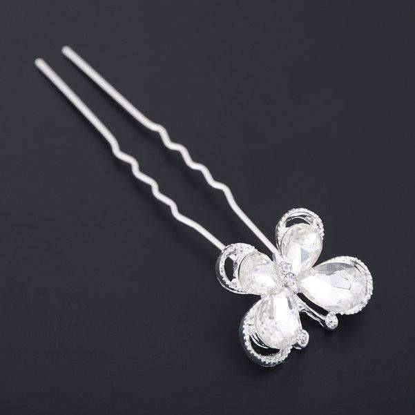 Crystal Wings Butterfly Hair Pins